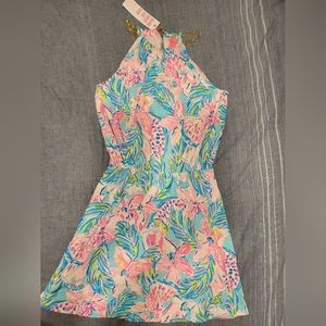 Lilly Pulitzer Bowen Skort Romper- blue Ibiza Gimme Juice S NWT